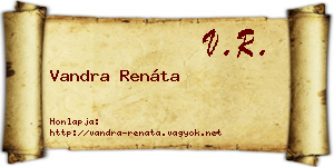 Vandra Renáta névjegykártya