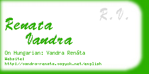 renata vandra business card